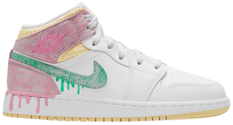 Air Jordan 1 Mid Se Gs 'Paint Drip'