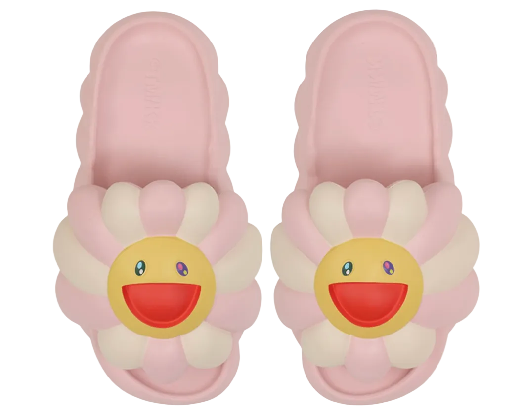 Takashi Murakami Ohana Full-Bloom Slide Pink White Yellow (Complexcon)
