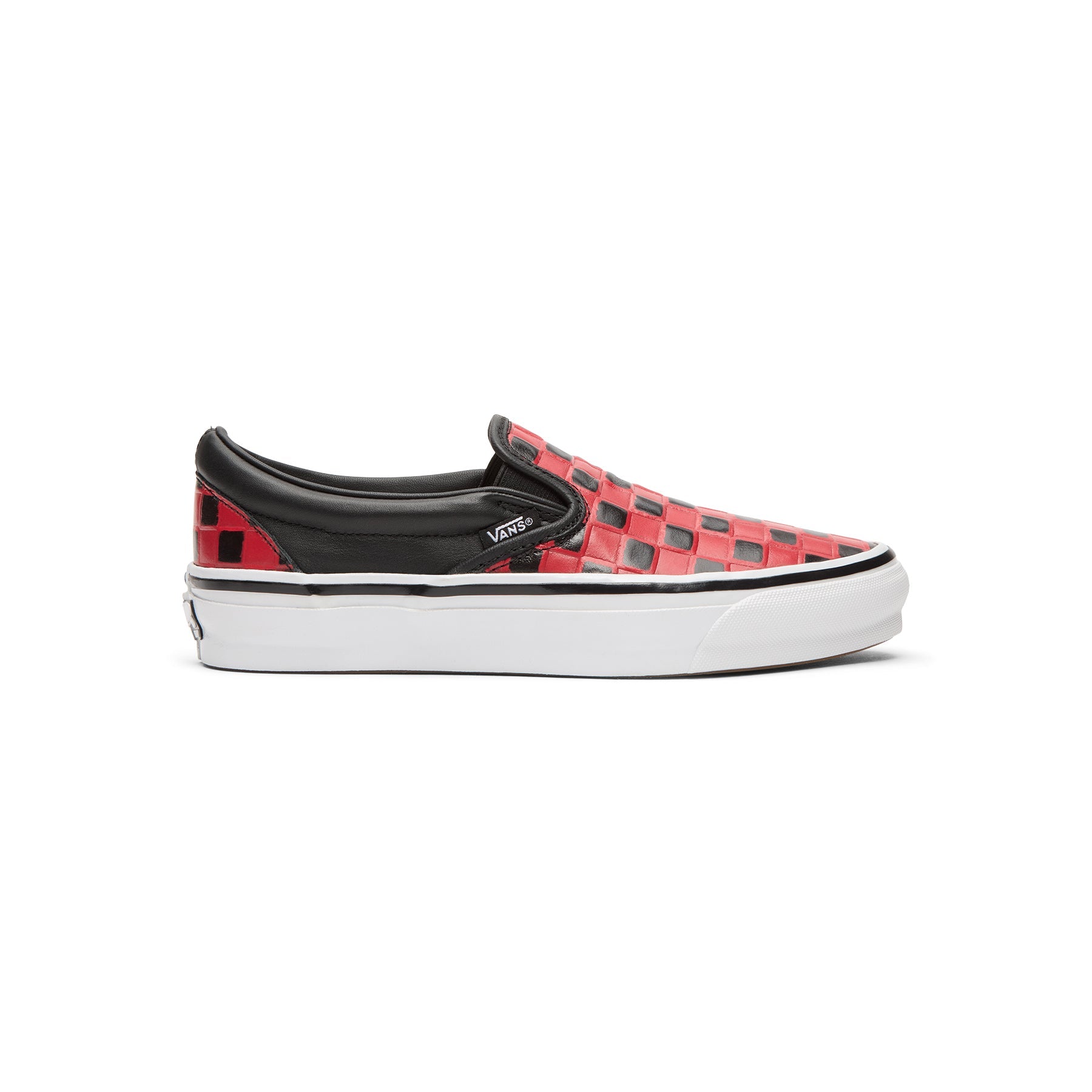 Vans Otw Classic Slip-On 98 Vibram (Leather Check Black/Racing Red)