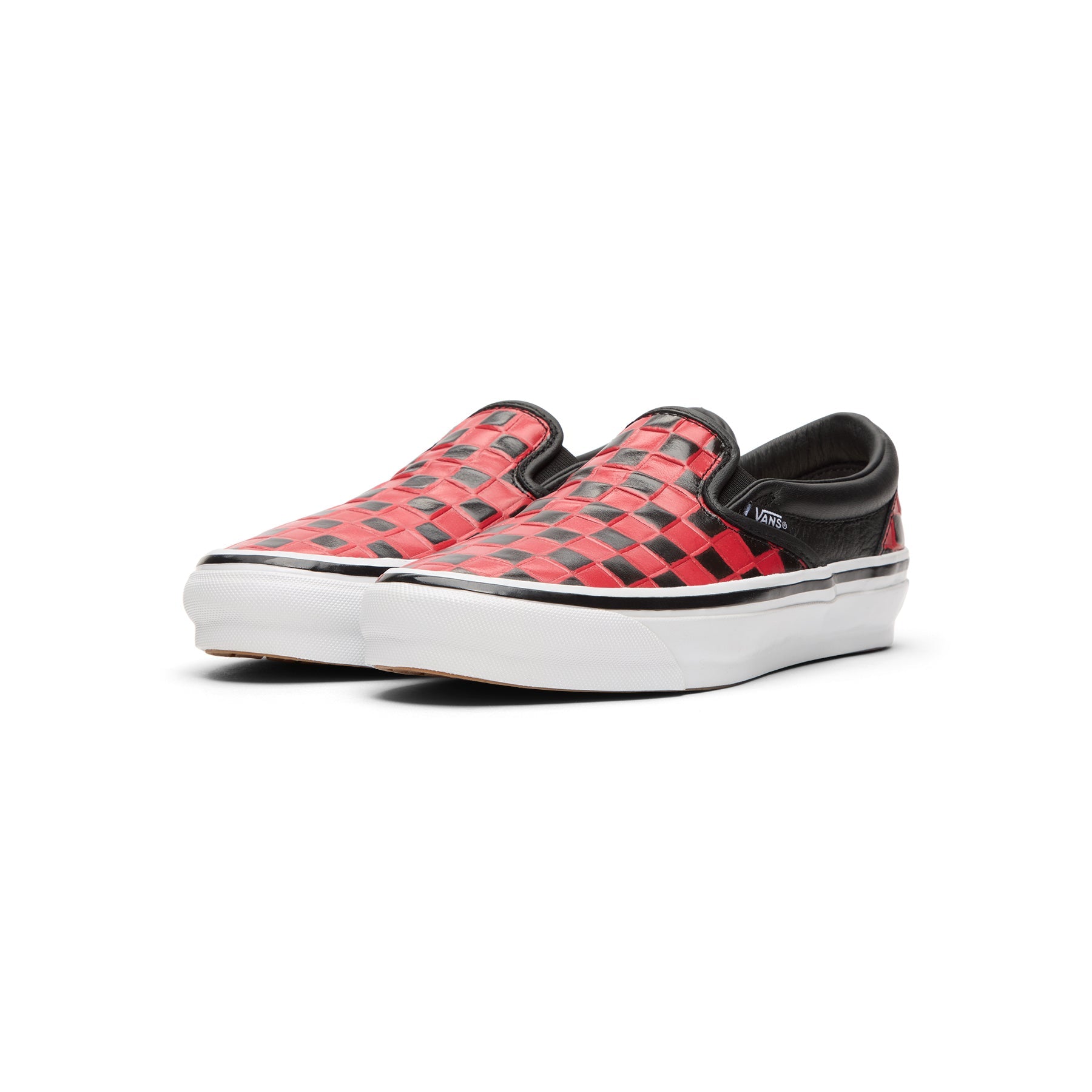 Vans Otw Classic Slip-On 98 Vibram (Leather Check Black/Racing Red)