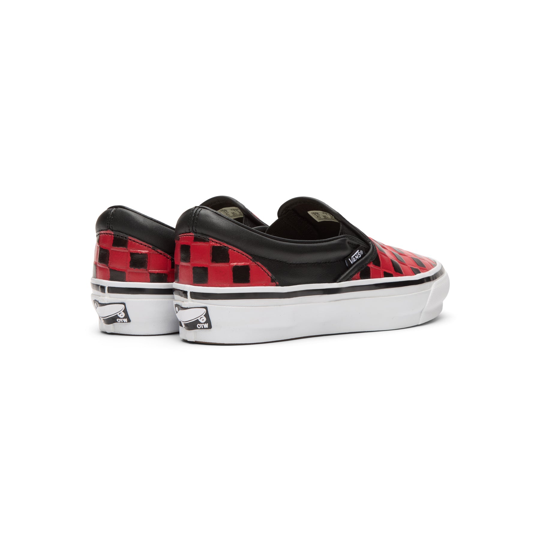 Vans Otw Classic Slip-On 98 Vibram (Leather Check Black/Racing Red)